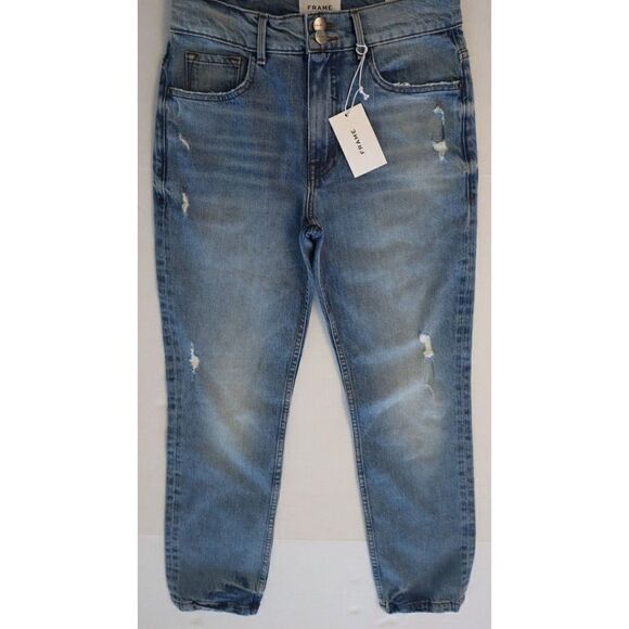 Frame Women's Sz 27 Blue Denim Le Sylvie Slender Straight Jeans $235 - Picture 1 of 7